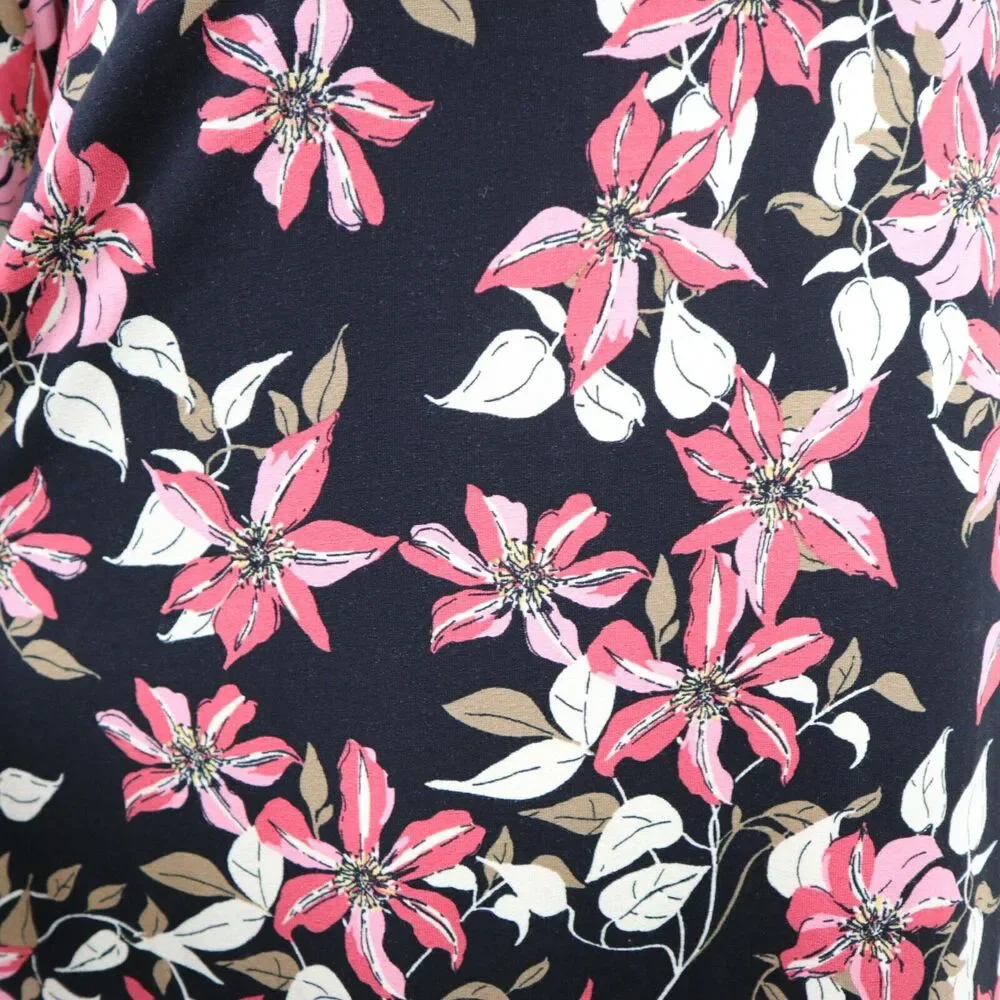 J Jill Size XS Wearever Collection Tunic Black Botanical Floral - Picture 8 of 10